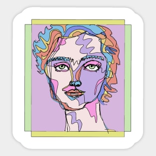 Pastel Timothee Chalamet Sticker